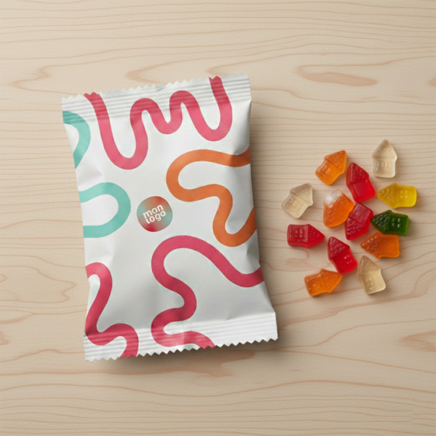 Lot de 100 Sachets Personnalisé 10g Formes 'Haribo'