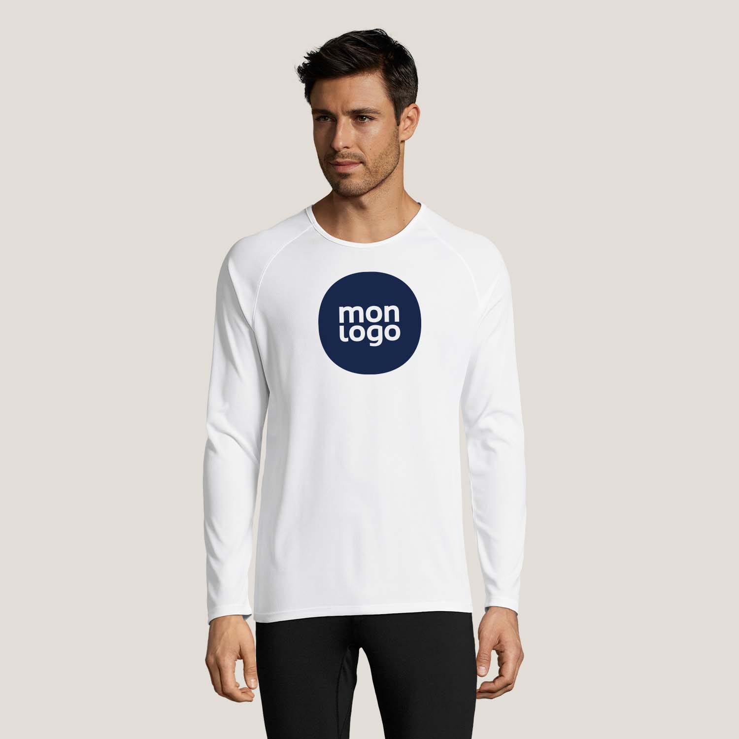 T-shirt sport personnalisé pour homme Koury' blanc