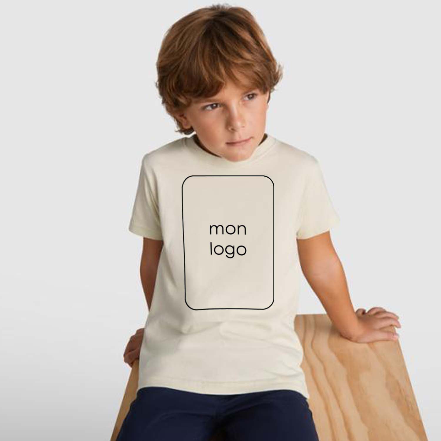 Tee-Shirt Enfant Blanc Personnalisable 'Staffy' 190G