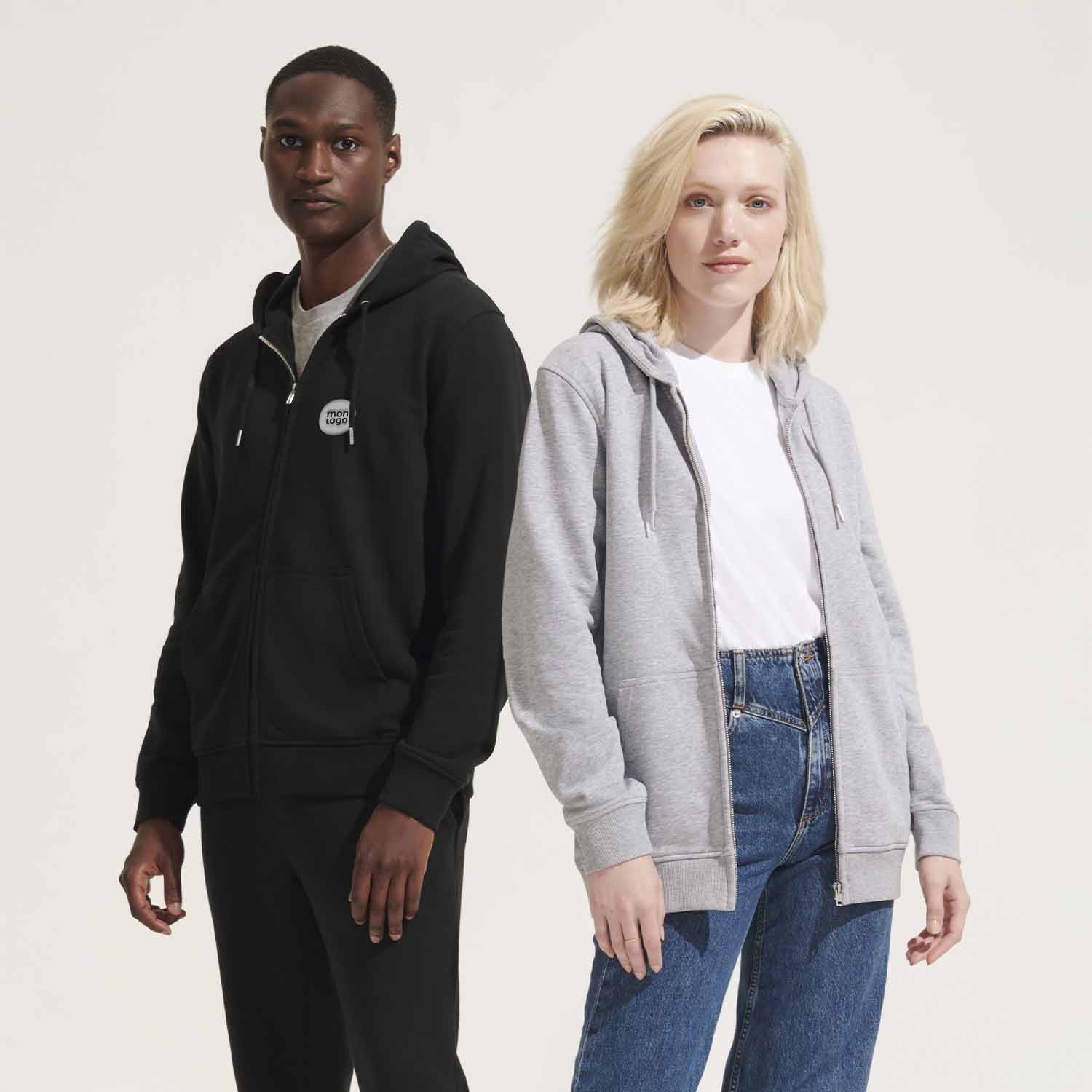 SWEAT ZIPPE A CAPUCHE PERSONNALISABLE 'CALIPSO'