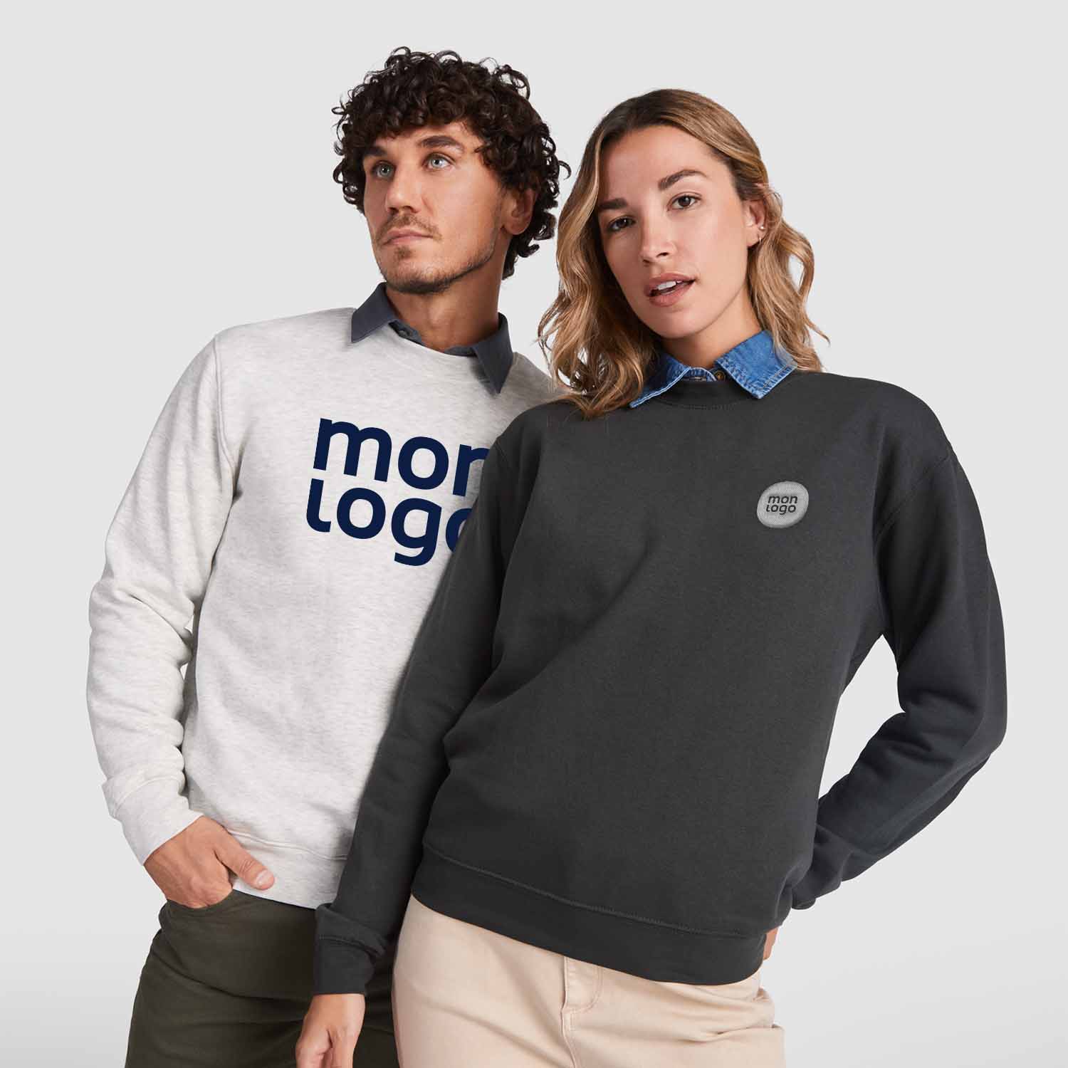 Sweat-shirt Personnalisé Col Rond Mixte 'Raphael'