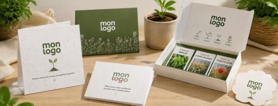 Carte à planter publicitaire personnalisée | Papier ensemencé 