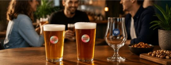Chopes de bière personnalisées