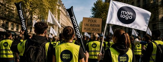 Objets Personnalisés Pour Manifestations, Grèves et Mouvements Sociaux