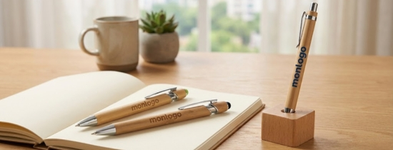 Stylos en bambou Personnalisés avec Logo | Dès 0,18 €