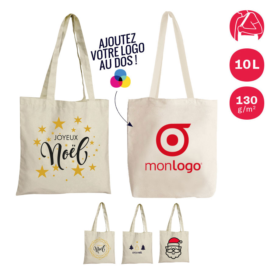 TOTE BAG PERSONNALISABLE NOËL 'NOELIS'