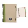 CARNET À SPIRALE PERSONNALISÉ LIGNÉ AVEC STYLO RECYCLÉS 'RAMSES'