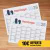 CALENDRIER BANCAIRE RIGIDE PERSONNALISE 55X40,5 CM 'PLANNING'