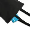 TOTE BAG ANSES LONGUES NOIR 'MARIETA' 110 GR/M² À 300 GR/M²