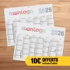 MINI CALENDRIER BANCAIRE PUBLICITAIRE RIGIDE 27x20,8CM 'CALENDY'