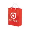 SAC PAPIER COLORE PUBLICITAIRE ANSES CORDELETTES 'YARA' 30X40X12 CM
