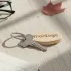 PORTE CLES EN BOIS PERSONNALISABLE 'WOODIE OVALE'