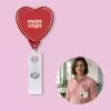 PORTE BADGE DEROULEUR PERSONNALISE 'DISTUBI COEUR'
