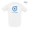 T SHIRT PERSONNALISÉ RESPIRANT HOMME 'SPORTY' BLANC 140 GR/M²