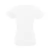 TEE SHIRT BLANC FEMME PUBLICITAIRE COL V 'IMPERIAL V'