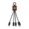 CÂBLE DE CHARGE 3 EN 1 SCX® PERSONNALISÉ AVEC LOGO LUMINEUX 'KEMES'