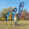 DRAPEAU PUBLICITAIRE ORIFLAMME GOUTTE + PIED À VISSER 'TOLEN'