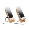 SUPPORT DE TÉLÉPHONE AVEC CHARGEUR SANS FIL PERSONNALISÉ EN BAMBOU 'CHIAZI'