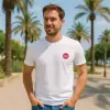 TEE SHIRT MIXTE PUBLICITAIRE 'ATOMOS BLANC' 150G
