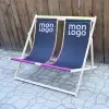 CHILIENNE PUBLICITAIRE AVEC DOUBLE TOILE 'DOBLO'