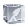 TROPHEE EN VERRE PERSONNALISE 'OWARD CUBE 6 CM'