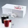 COFFRET 2 MUGS EN VERRE MIF 220ML PERSONNALISABLE 'FLASHY'