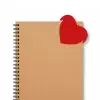 MARQUE PAGE PUBLICITAIRE COEUR EN CUIR RECYCLE 'FABY'