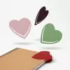 MARQUE PAGE PUBLICITAIRE COEUR EN CUIR RECYCLE 'FABY'