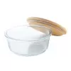LUNCH BOX EN VERRE ET BAMBOU PERSONNALISABLE 'BUCATI ROND'