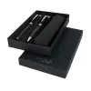 PARURE DE STYLO PERSONNALISABLE BILLE ET ROLLER 'CARBON' 