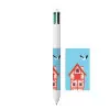 BOITE PERSONNALISABLE 1 STYLO BIC 4 COULEURS 'ALSACE'