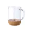 MUG VERRE ET LIEGE PERSONNALISABLE 'MERLINO POIGNEE'