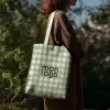 TOTE BAG IMPRESSION VICHY PERSONNALISABLE 'TICTOC'