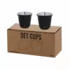 SET TASSES EN ACIER 80ML PERSONNALISABLE 'TEDOK'