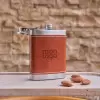 FLASQUE EN ACIER ET PU 100ML PERSONNALISABLE 'GUDY'