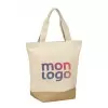 SAC COTON PERSONNALISABLE ET JUTE ZIPPE ET POCHE 'MELBOU'