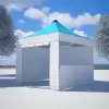MUR PORTE CENTRALE TENTE 2x2 PERSONNALISE 'TELTA'