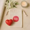 SAVON COEUR 50GR AVEC POCHON PERSONNALISE 'AMOR'