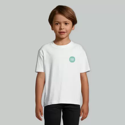 TEE SHIRT PUBLICITAIRE ENFANT 'IMPERIAL' BLANC 190 GR/M²