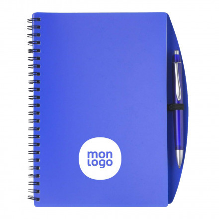 CARNET À SPIRALE PERSONNALISÉ A5 AVEC STYLO 'TURINO'