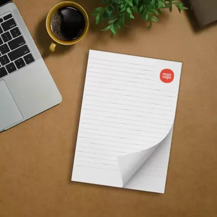 BLOC NOTES PERSONNALISABLE A4 'GORDON' 25, 50, 100 FEUILLES