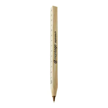 STYLO/RÈGLE EN BOIS PERSONNALISÉ 'BÉLOUVE'