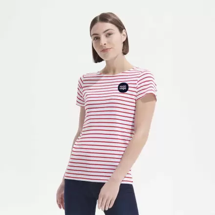 T SHIRT MARINIÈRE PUBLICITAIRE FEMME 'MILES' 150GR/M²