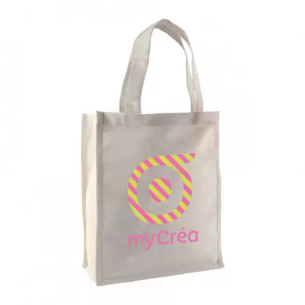 TOTE BAG COTON PUBLICITAIRE AVEC SOUFFLET 'FLORIA' 330 GR/M²