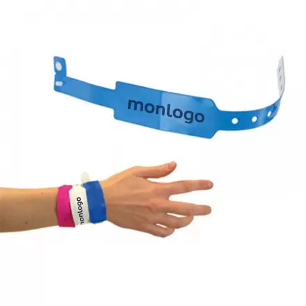 BRACELET EVENEMENTIEL PERSONNALISABLE EN VINYLE 'PUNCHY' 