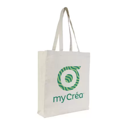 TOTE BAG COTON BIO PERSONNALISABLE AVEC SOUFFLET 'LARGO' 