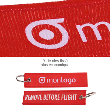 PORTE CLES PUBLICITAIRE TISSU BRODÉ 'WING'