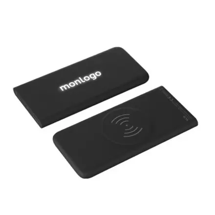 BATTERIE DE SECOURS À INDUCTION SCX® PERSONNALISÉE ANTIBACTÉRIENNE 5000 MAH AVEC LOGO LUMINEUX 'AMSET'