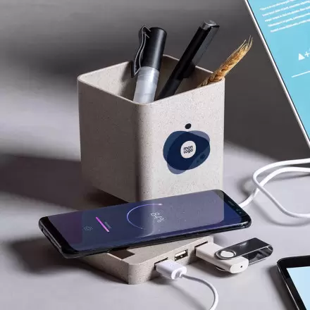 POT À CRAYONS PERSONNALISABLE AVEC CHARGEUR  'USEFUL'