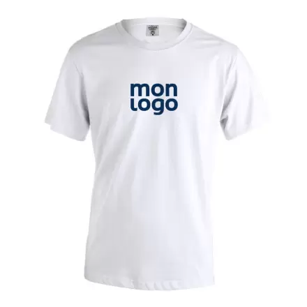 TEE SHIRT BLANC PERSONNALISABLE MIXTE 'LEYA' 130 GR/M²
